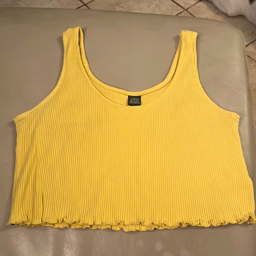 Wild fable (target) yellow tank top crop top.